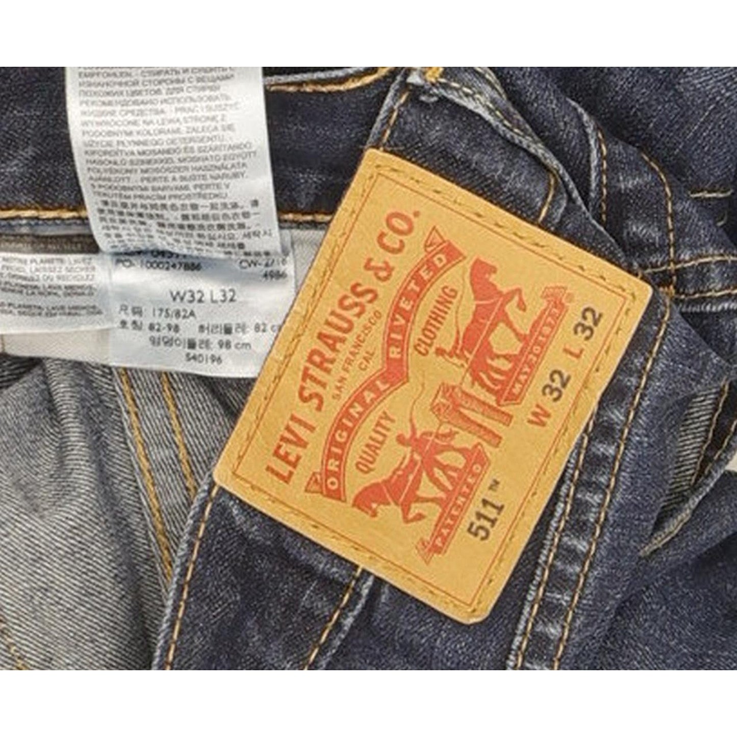 Levi's 511 Men Blue Straight Slim Jeans W32 L31