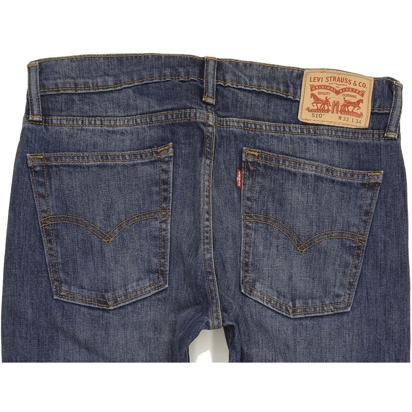 Levi's 510 Men Blue Skinny Slim Stretch Jeans W33 L34