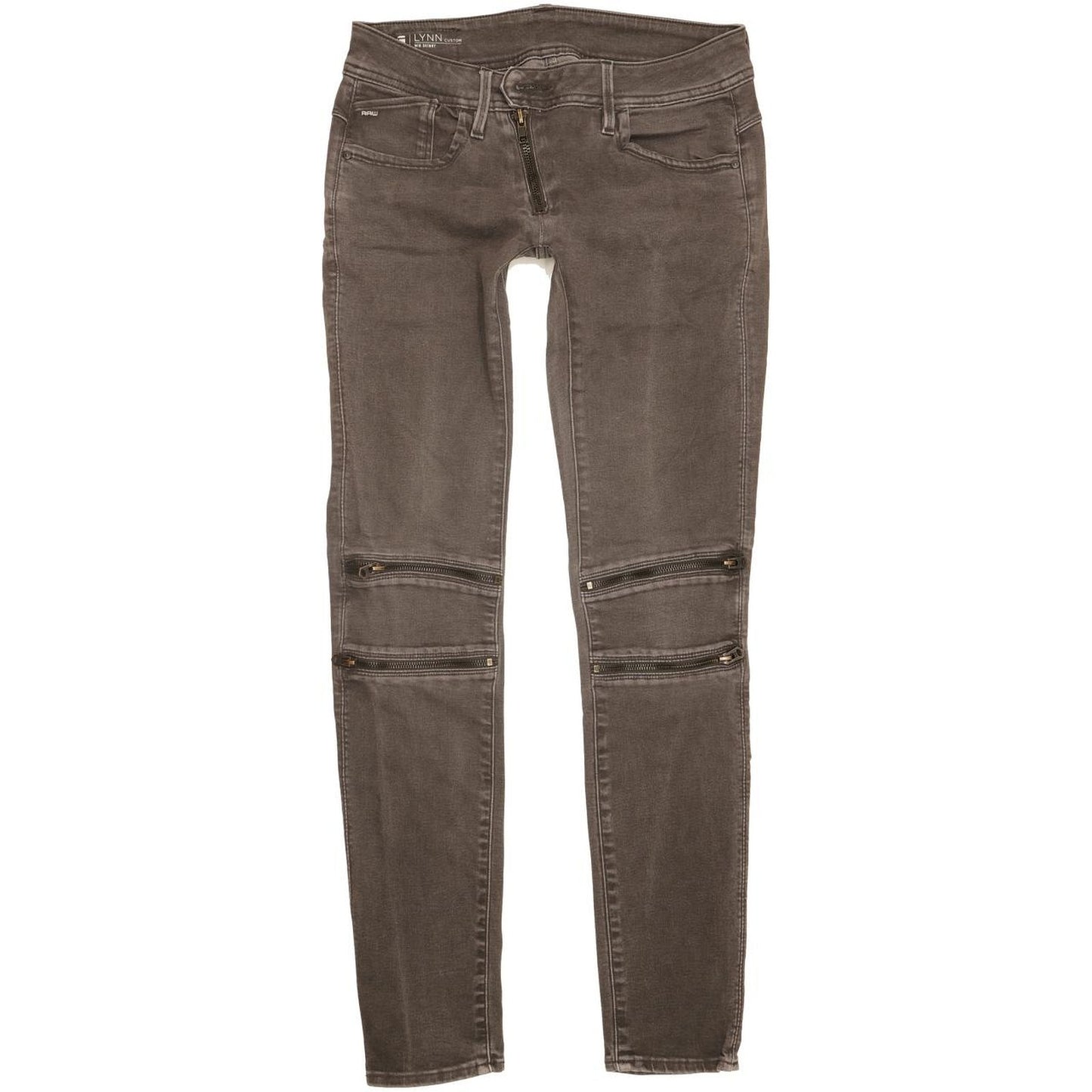 G-Star Lynn Custom Women Grey Skinny Slim Stretch Jeans W27 L31