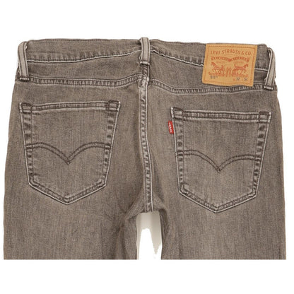 Levi's 511 Men Grey Straight Slim Stretch Jeans W32 L34