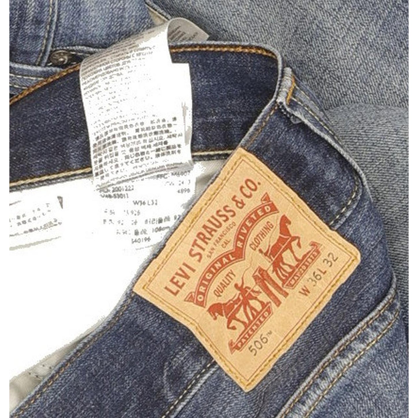 Levi's 506 Men Blue Straight Regular Jeans W36 L31