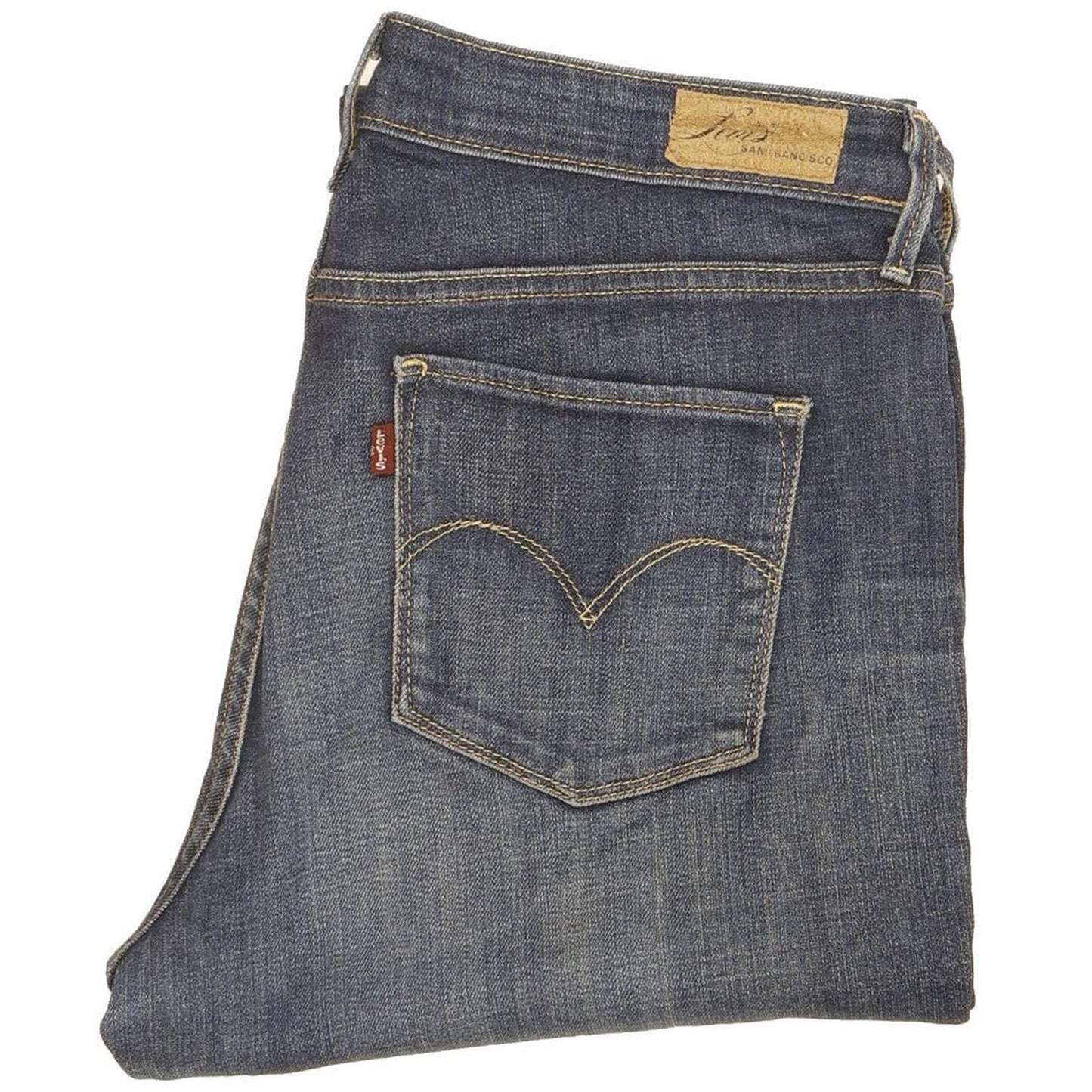 Levi's Women Blue Straight Slim Stretch Jeans W32 L30