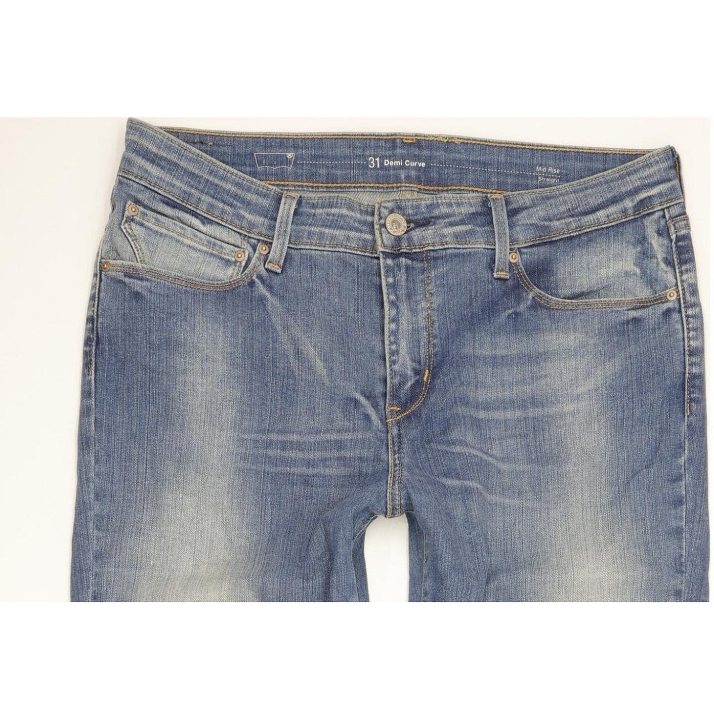 Levi's Demi Curve Women Blue Straight Slim Stretch Jeans W31 L32