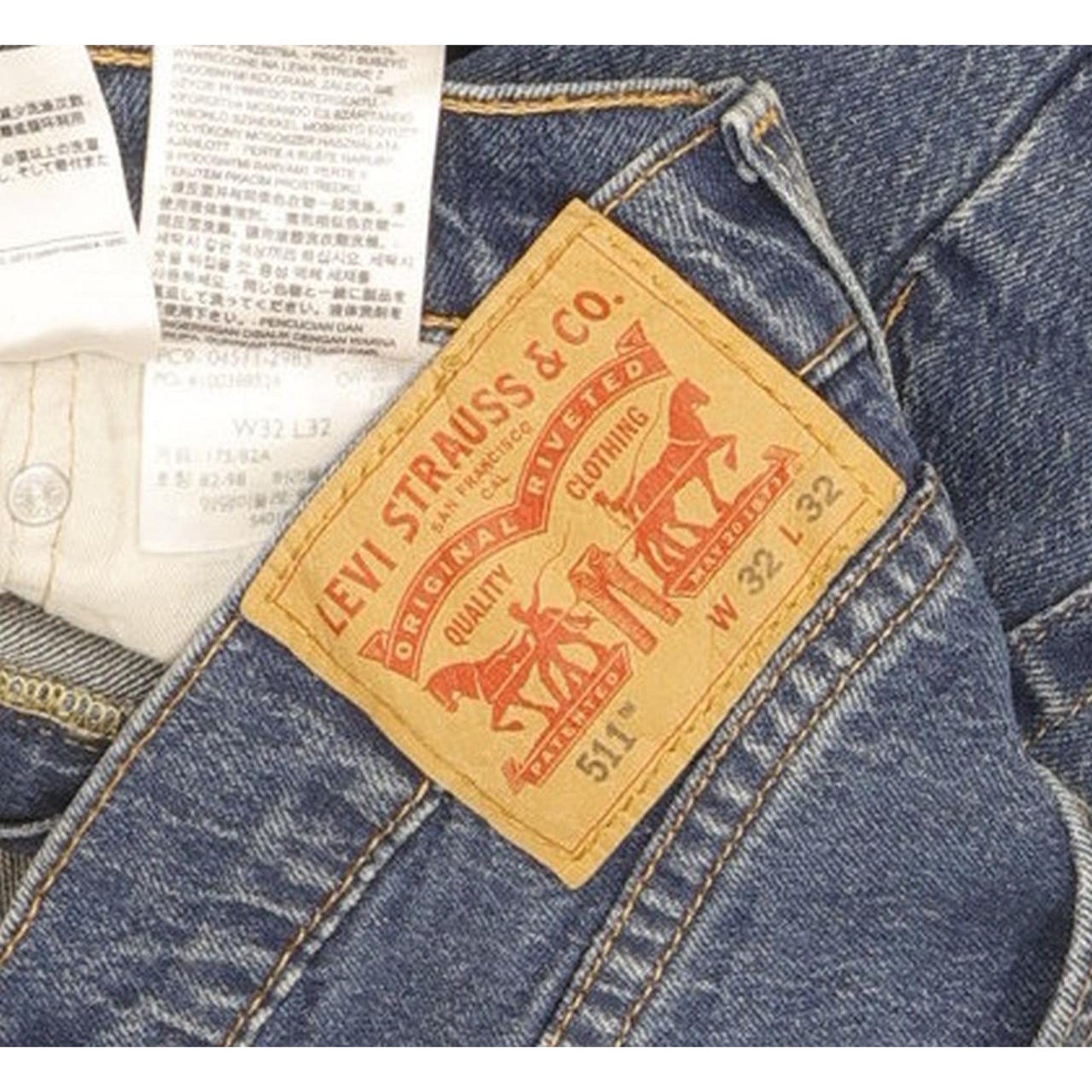 Levi's 511 Men Blue Straight Slim Stretch Jeans W32 L31
