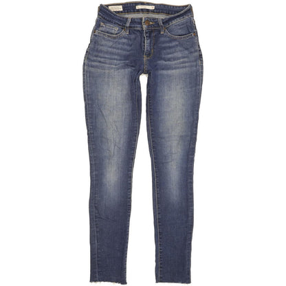 Levi's 711 Women Blue Skinny Slim Stretch Jeans W25 L28