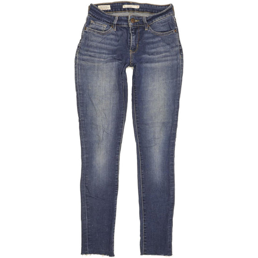 Levi's 711 Women Blue Skinny Slim Stretch Jeans W25 L28