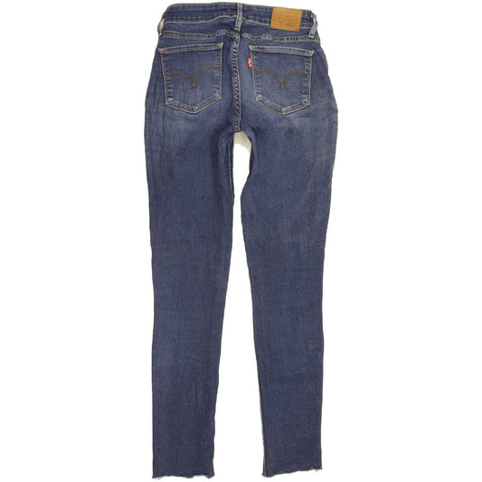 Levi's 711 Women Blue Skinny Slim Stretch Jeans W25 L28