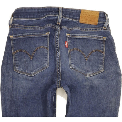 Levi's 711 Women Blue Skinny Slim Stretch Jeans W25 L28