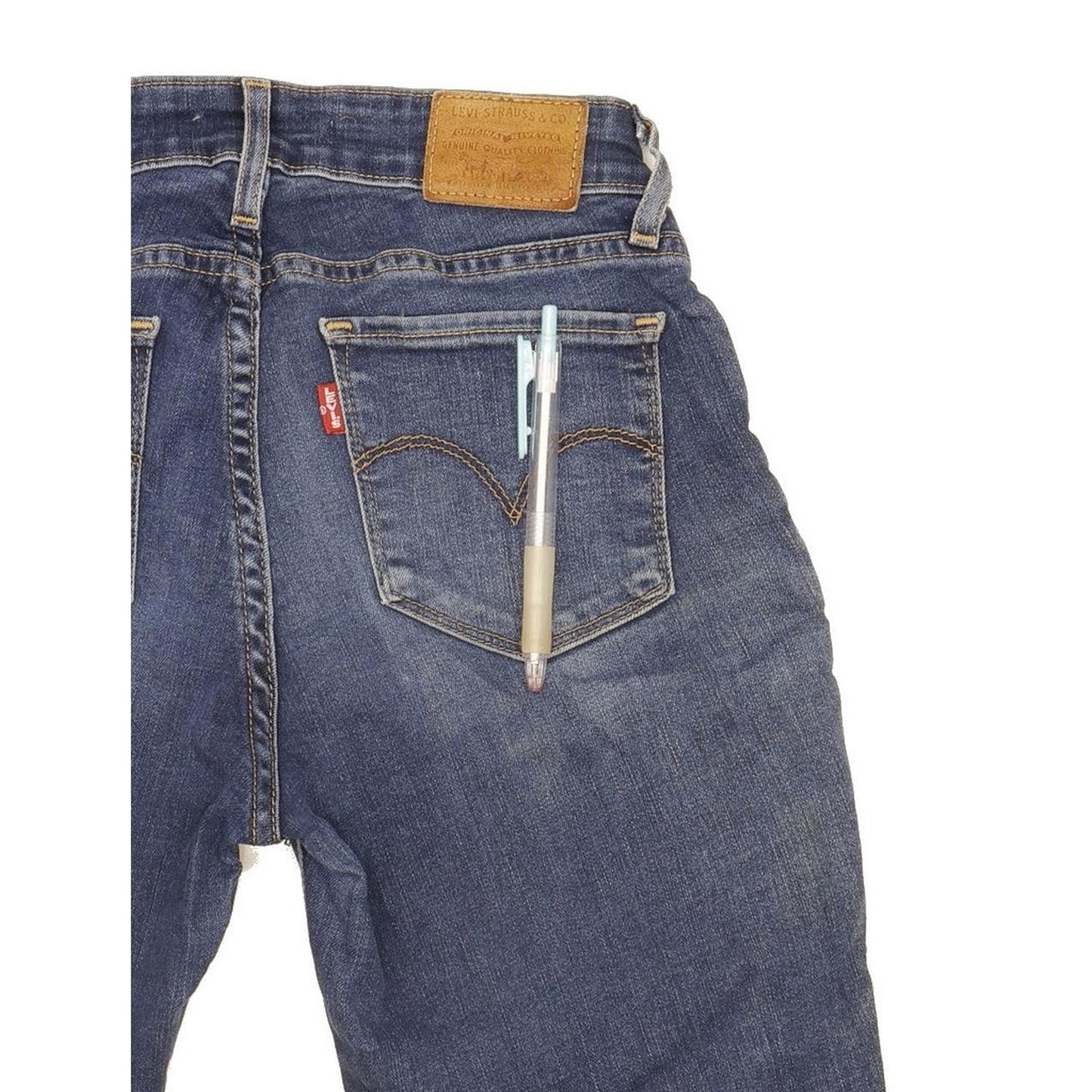 Levi's 711 Women Blue Skinny Slim Stretch Jeans W25 L28