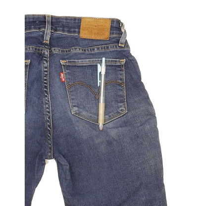 Levi's 711 Women Blue Skinny Slim Stretch Jeans W25 L28