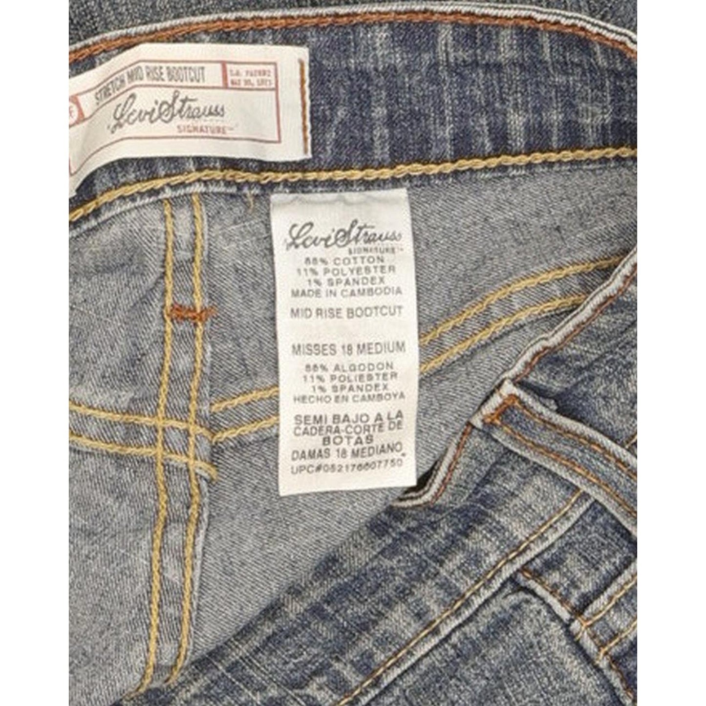 Levi's Strauss Blue Straight Regular Stretch Jeans High Waisted W38 L31