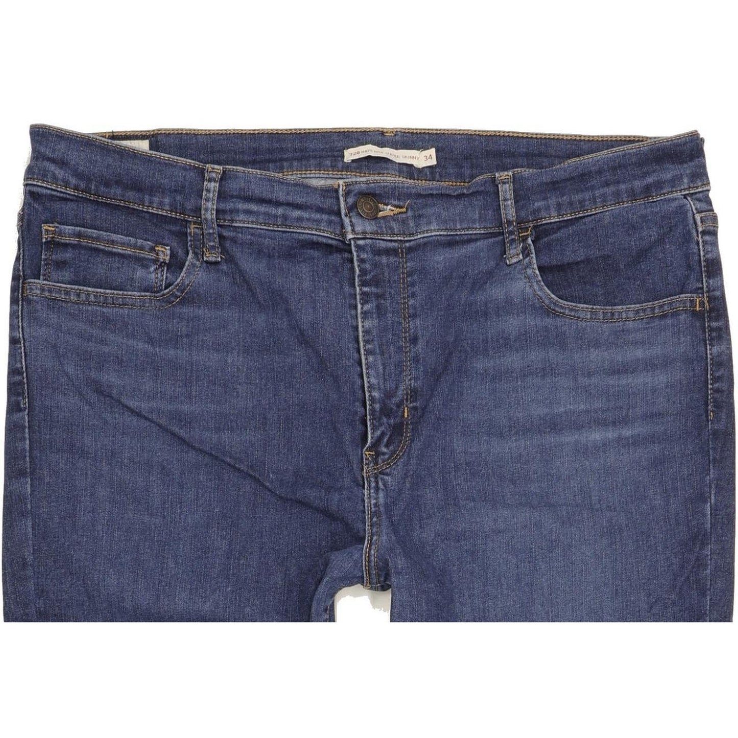 Levi's 720 Blue Skinny Slim Stretch Jeans High Waisted W35 L30