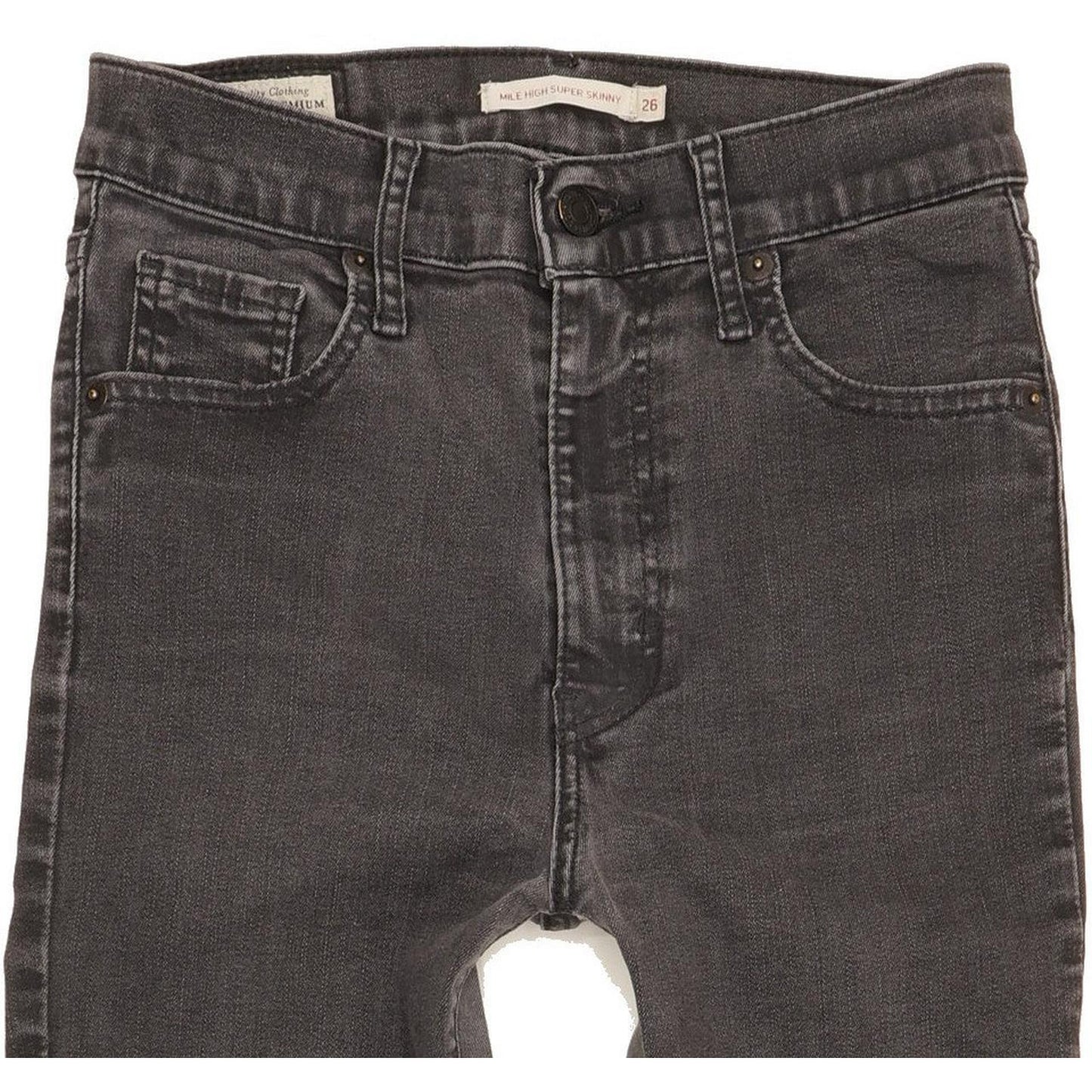 Levi's Mile Women Charcoal Skinny Slim Stretch Jeans W26 L30