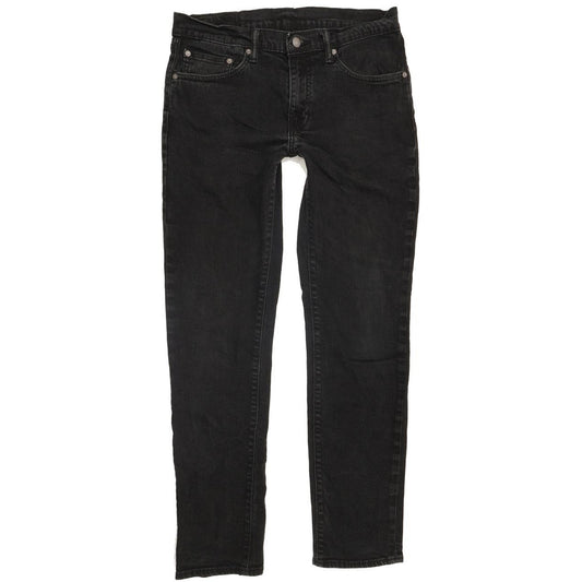 Levi's 511 Men Black Straight Slim Stretch Jeans W32 L31