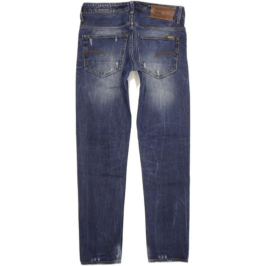 G-Star 3301 Low Women Blue Straight Slim Jeans W30 L32