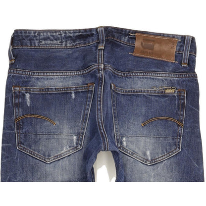G-Star 3301 Low Women Blue Straight Slim Jeans W30 L32