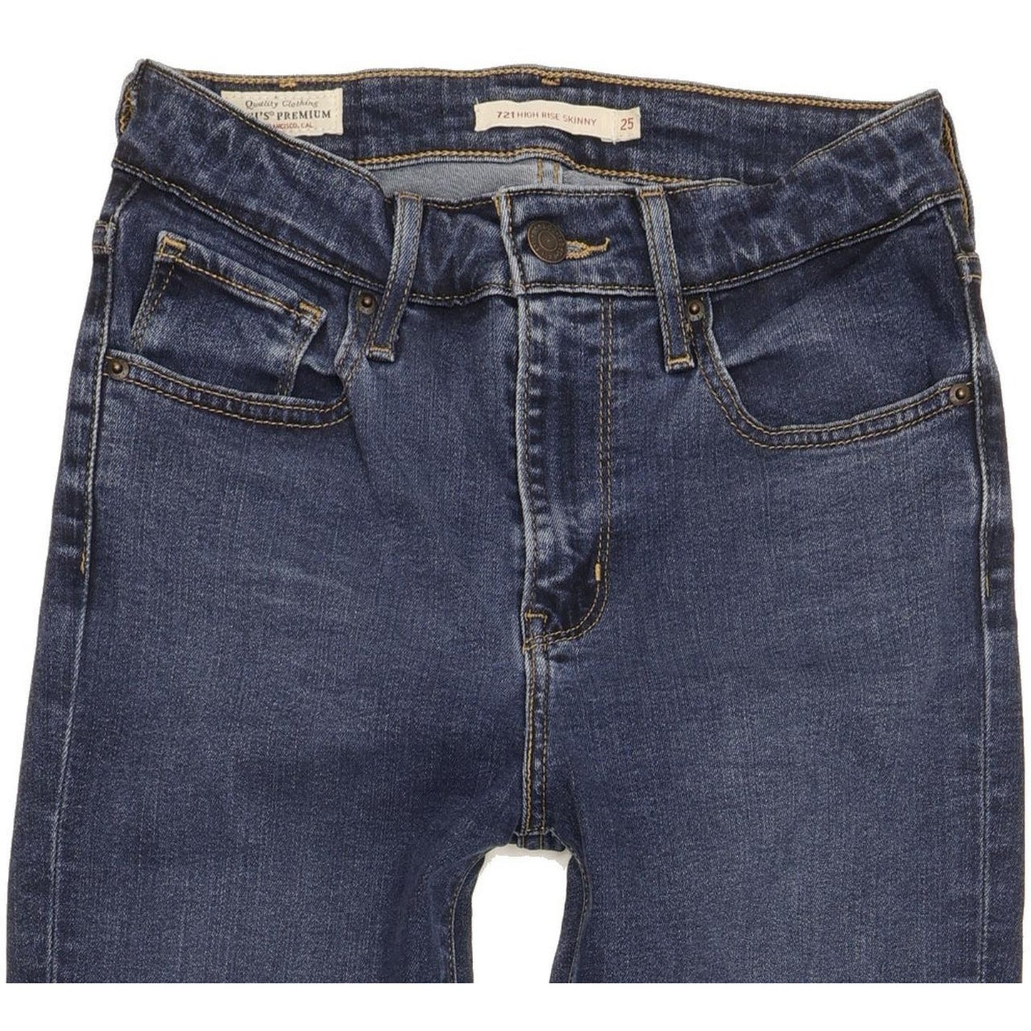 Levi's 721 Women Blue Skinny Slim Stretch Jeans W25 L28
