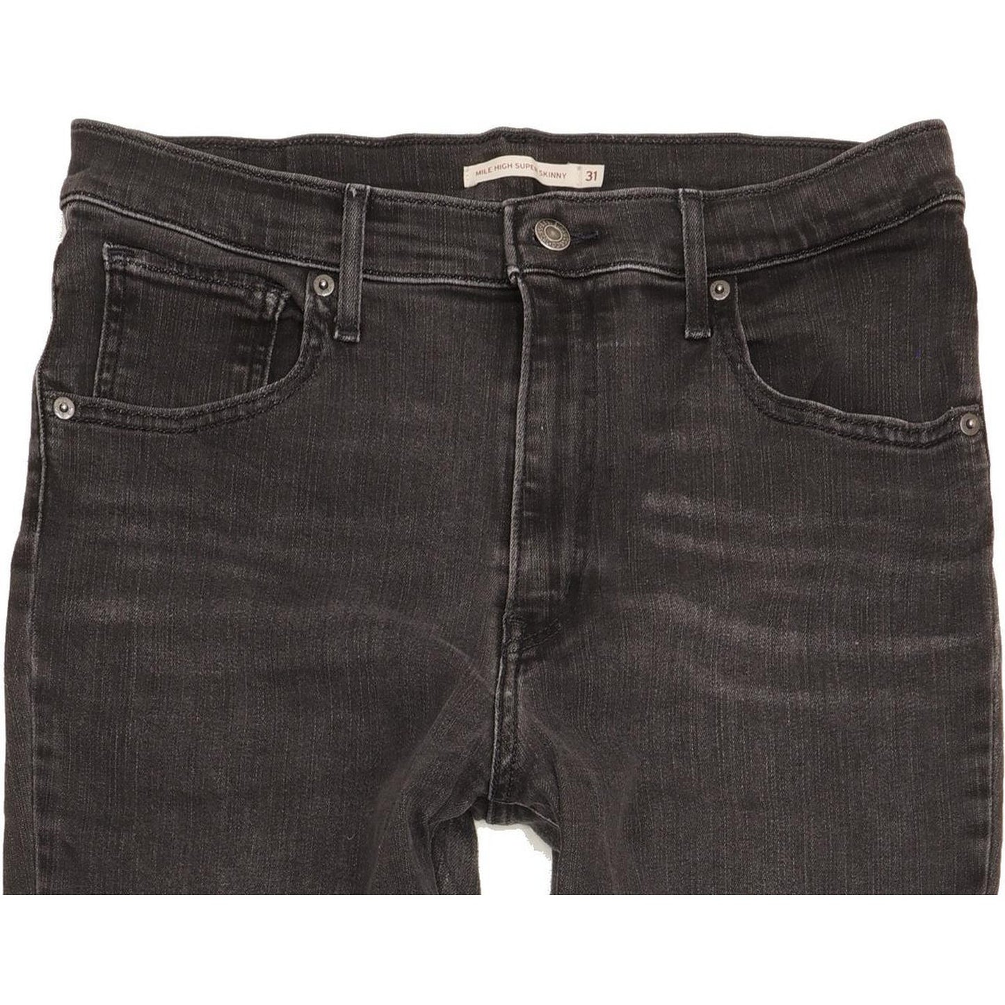 Levi's Mile Charcoal Skinny Slim Stretch Jeans High Waisted W31 L31