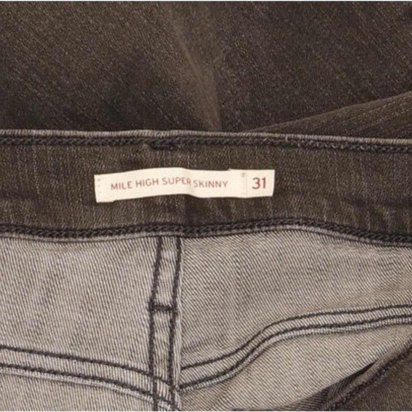 Levi's Mile Charcoal Skinny Slim Stretch Jeans High Waisted W31 L31