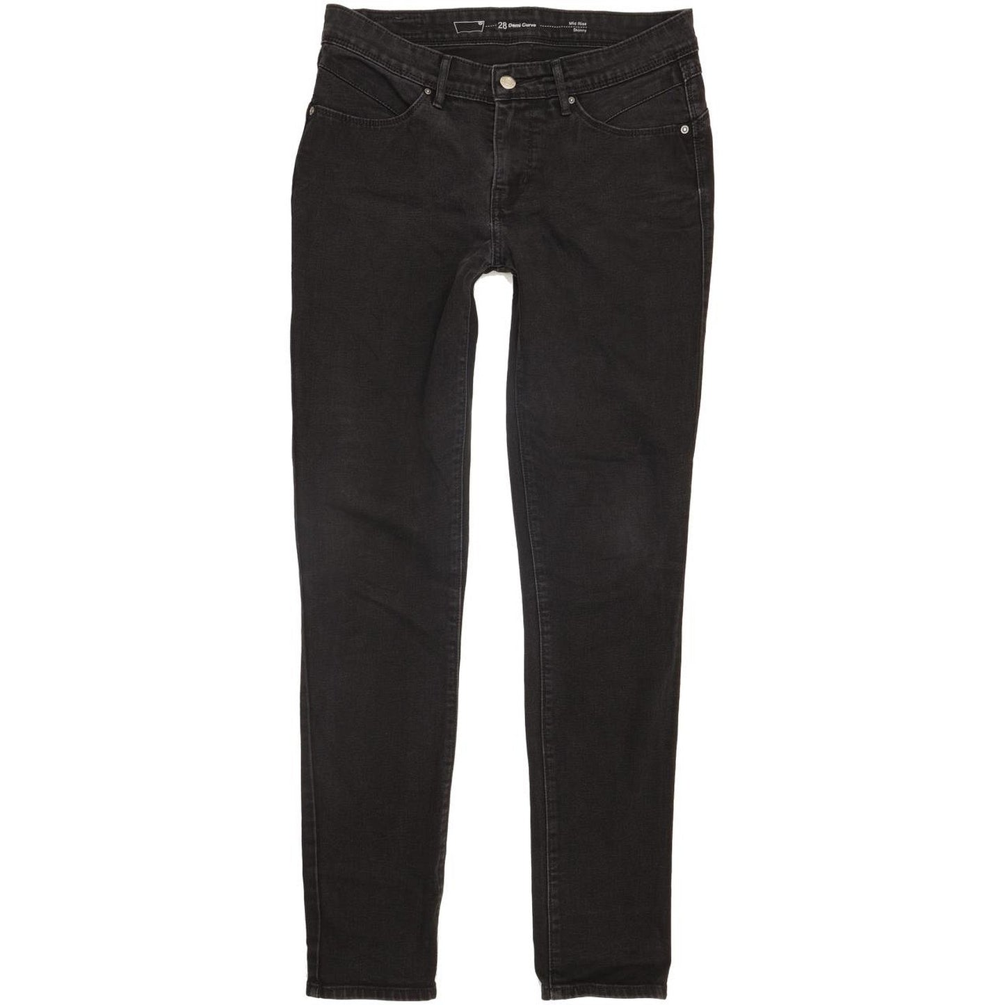 Levi's Demi Curve Women Black Skinny Slim Stretch Jeans W28 L31