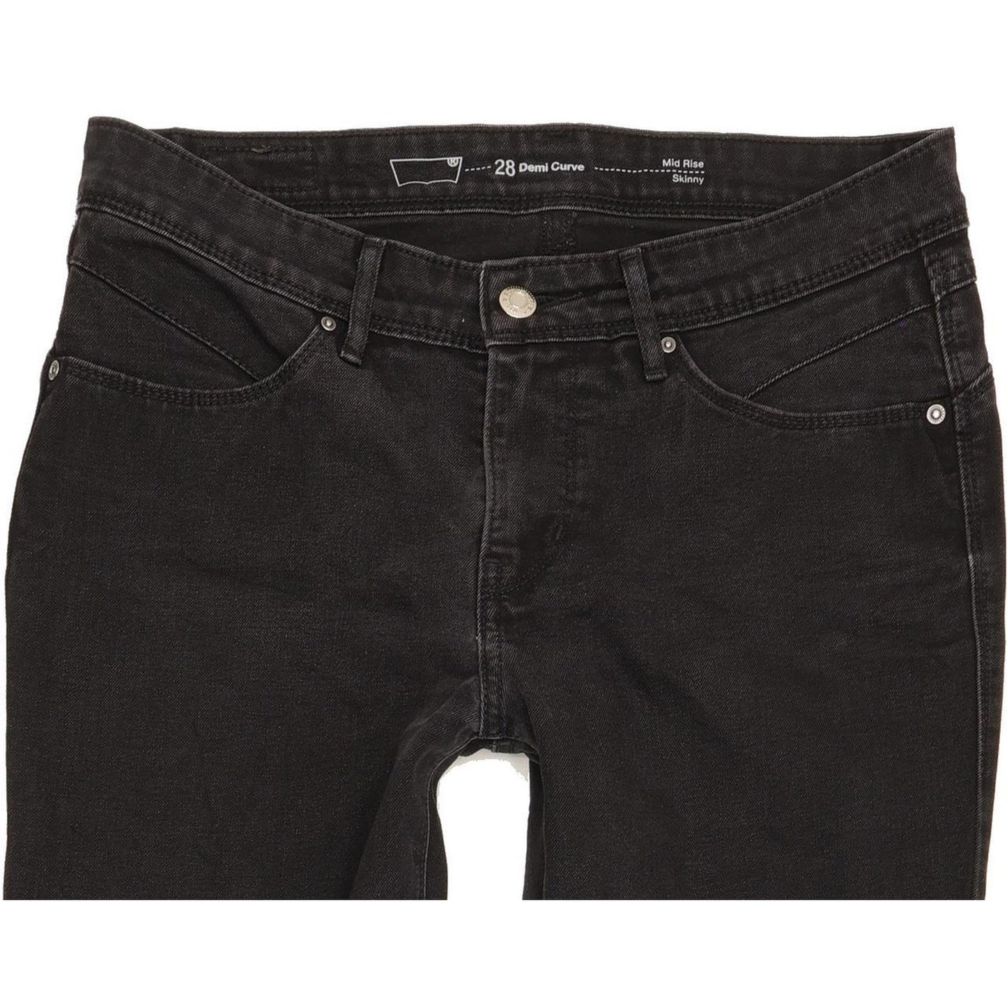Levi's Demi Curve Women Black Skinny Slim Stretch Jeans W28 L31