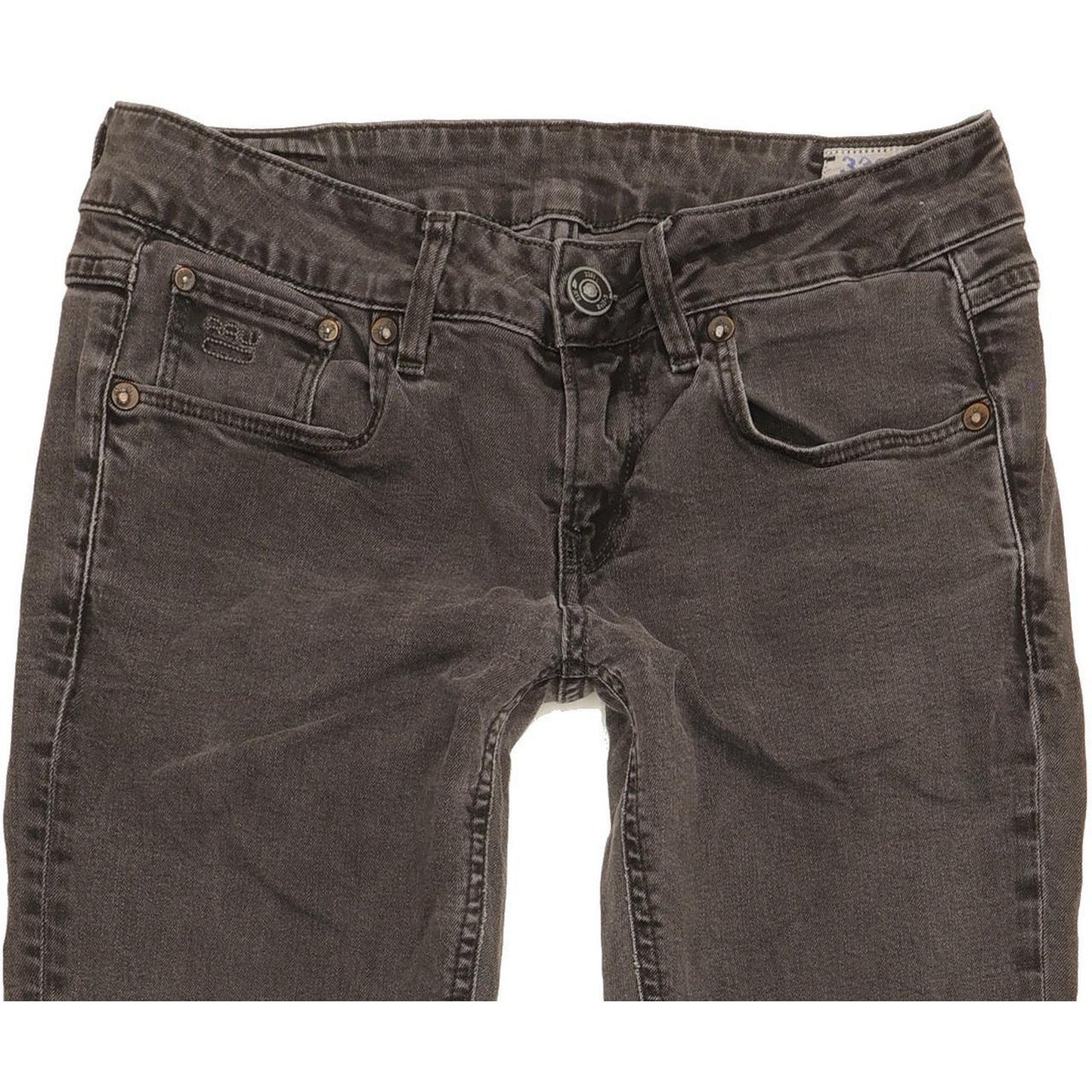 G-Star 3301 Women Charcoal Skinny Slim Stretch Jeans W28 L32