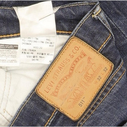 Levi's 511 Men Blue Straight Slim Jeans W32 L31