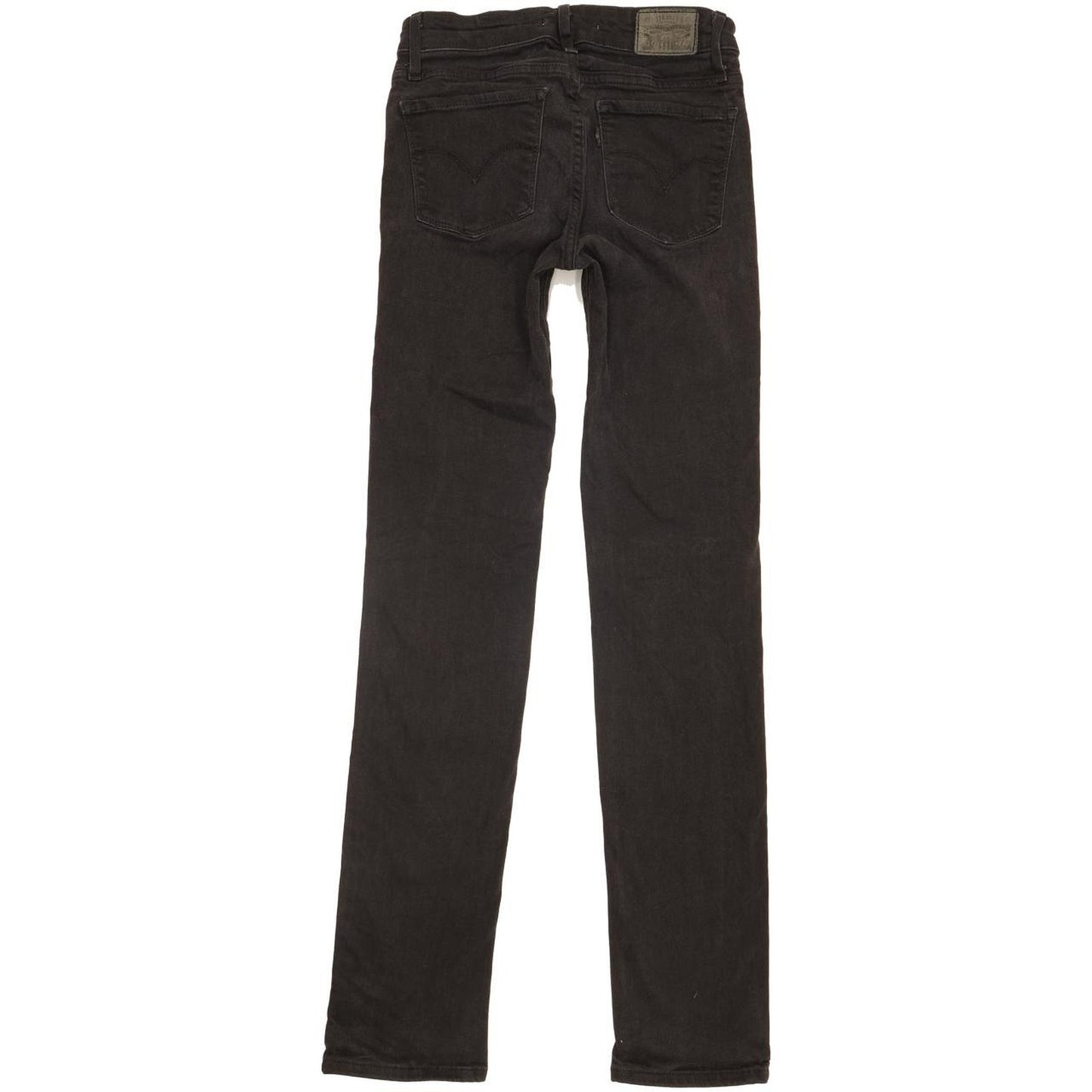 Levi's 714 Women Black Straight Slim Stretch Jeans W24 L30
