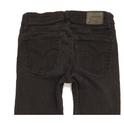 Levi's 714 Women Black Straight Slim Stretch Jeans W24 L30