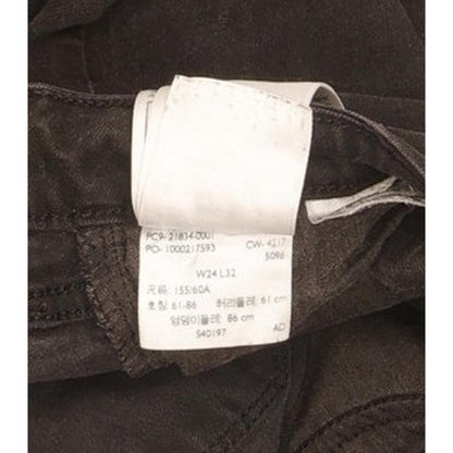 Levi's 714 Women Black Straight Slim Stretch Jeans W24 L30