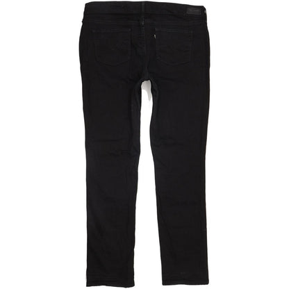 Levi's Slight Curve Women Black Straight Classic Stretch Jeans W34 L32