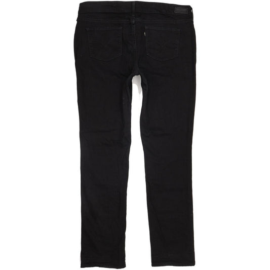 Levi's Slight Curve Women Black Straight Classic Stretch Jeans W34 L32