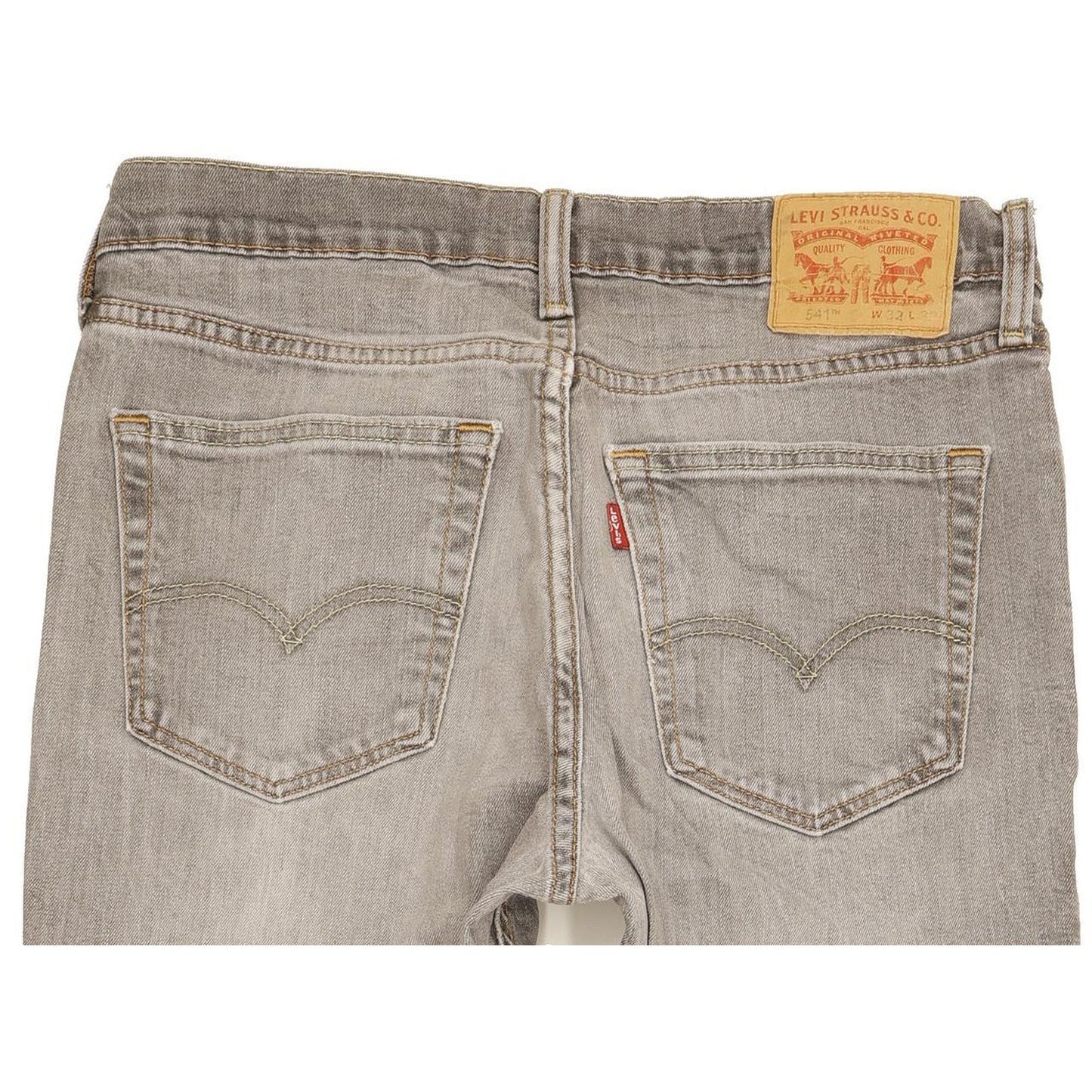 Levi's 541 Men Grey Straight Slim Stretch Jeans W32 L31