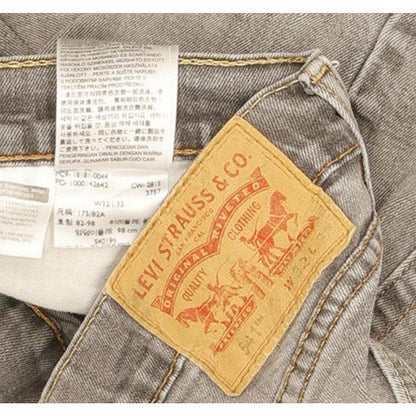 Levi's 541 Men Grey Straight Slim Stretch Jeans W32 L31