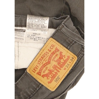 Levi's 502 Men Grey Tapered Regular Stretch Jeans W34 L31