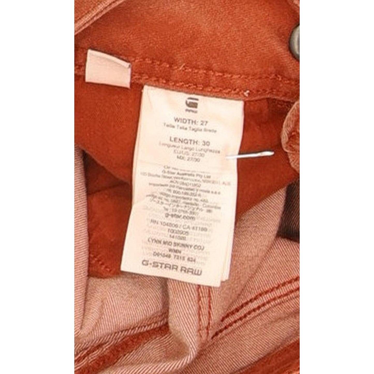 G-Star Lynn Mid Women Red Skinny Slim Stretch Jeans W27 L30
