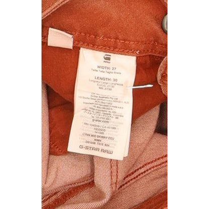 G-Star Lynn Mid Women Red Skinny Slim Stretch Jeans W27 L30