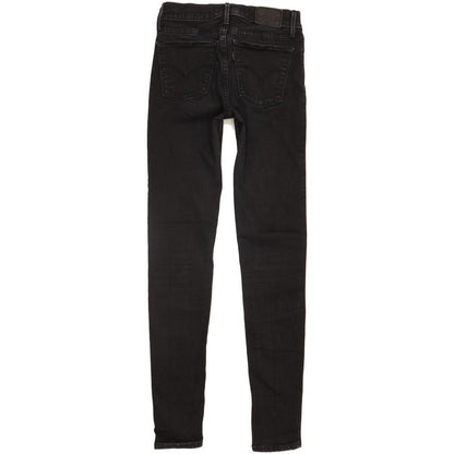 Levi's 710 Super Women Black Skinny Slim Stretch Jeans W26 L29