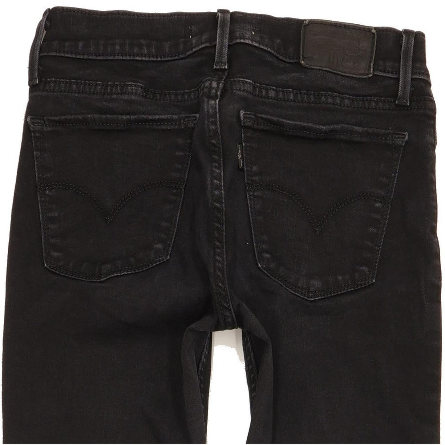 Levi's 710 Super Women Black Skinny Slim Stretch Jeans W26 L29
