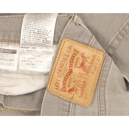 Levi's 511 Men Grey Straight Slim Stretch Jeans W30 L30