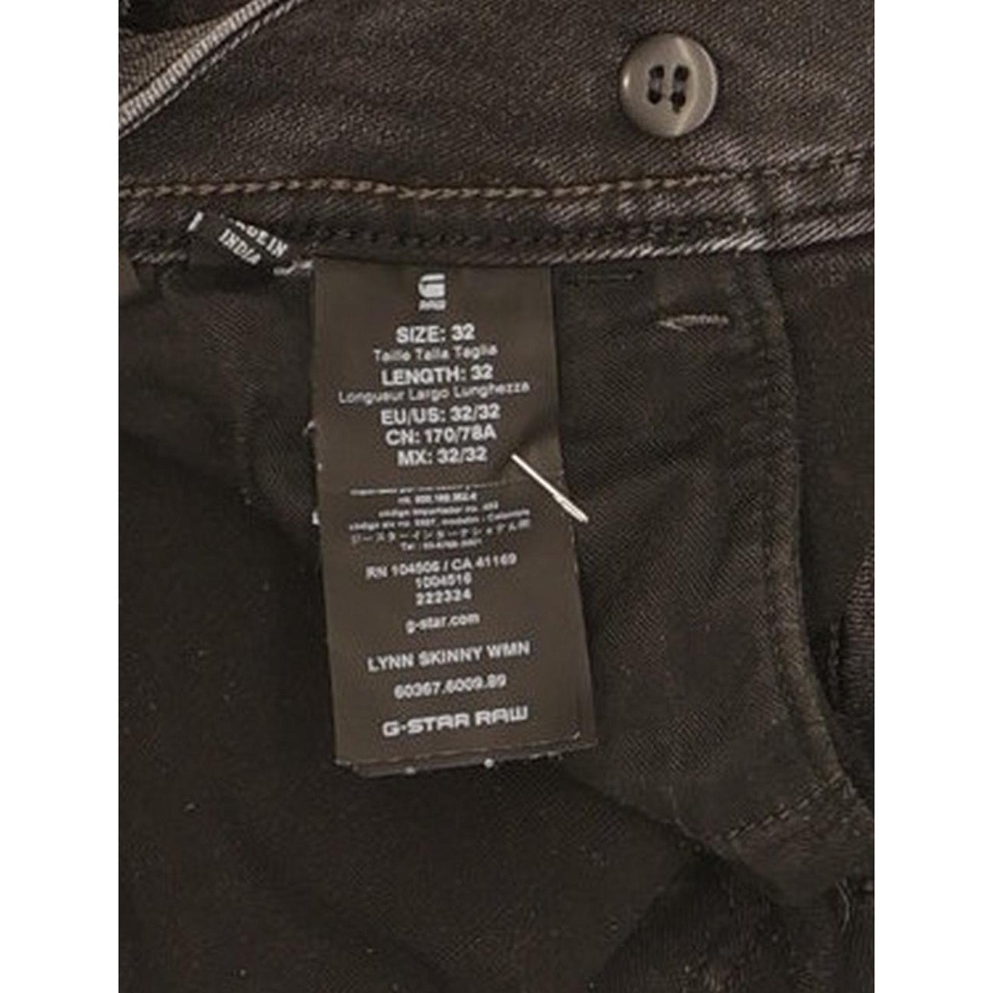 G-Star Lynn Women Black Skinny Slim Stretch Jeans W32 L32