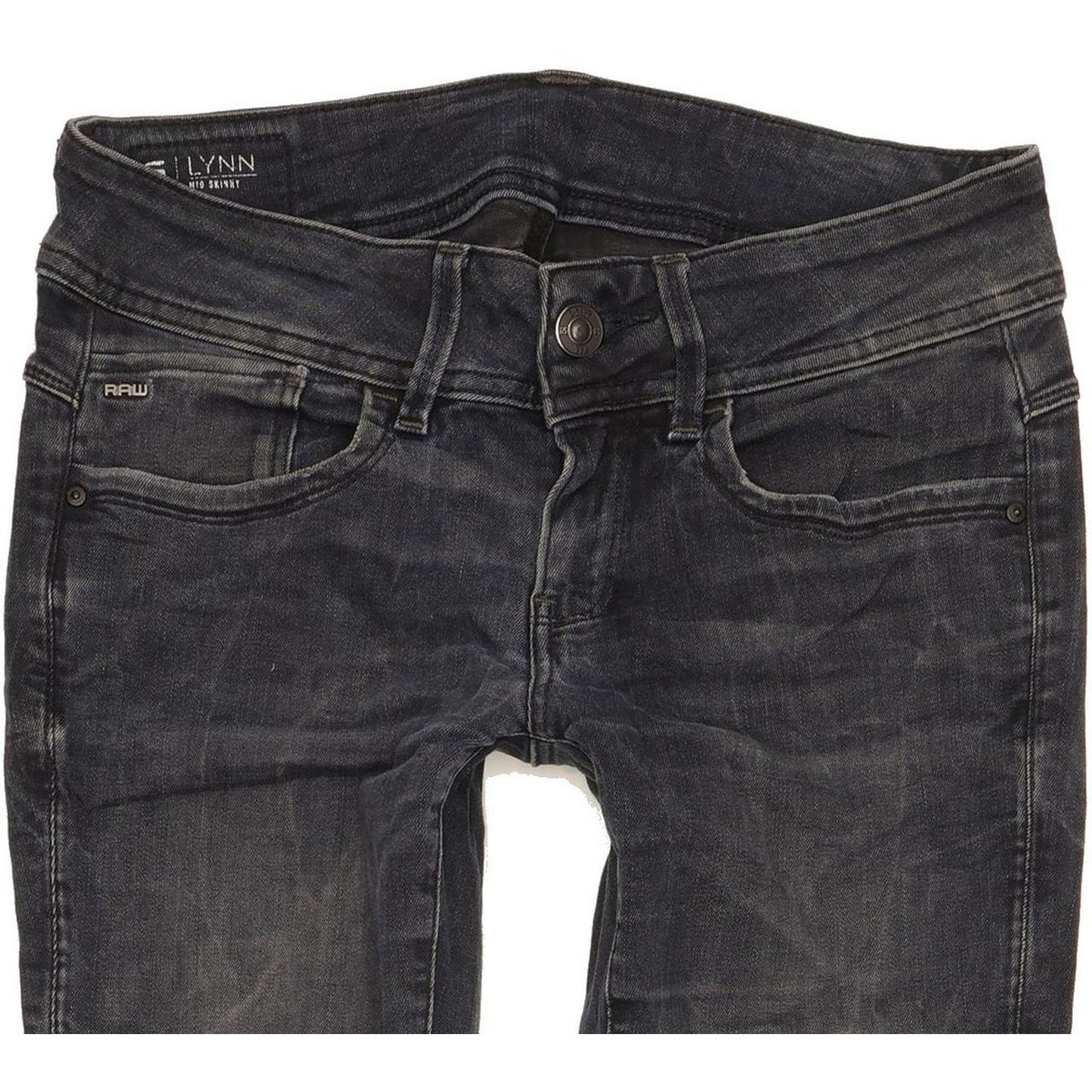 G-Star Lynn Mid Women Navy Skinny Slim Stretch Jeans W27 L30