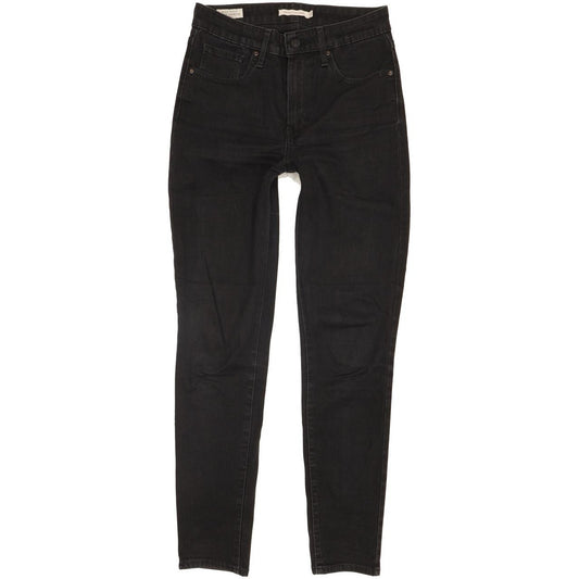 Levi's 721 Black Skinny Regular Stretch Jeans High Waisted W27 L28