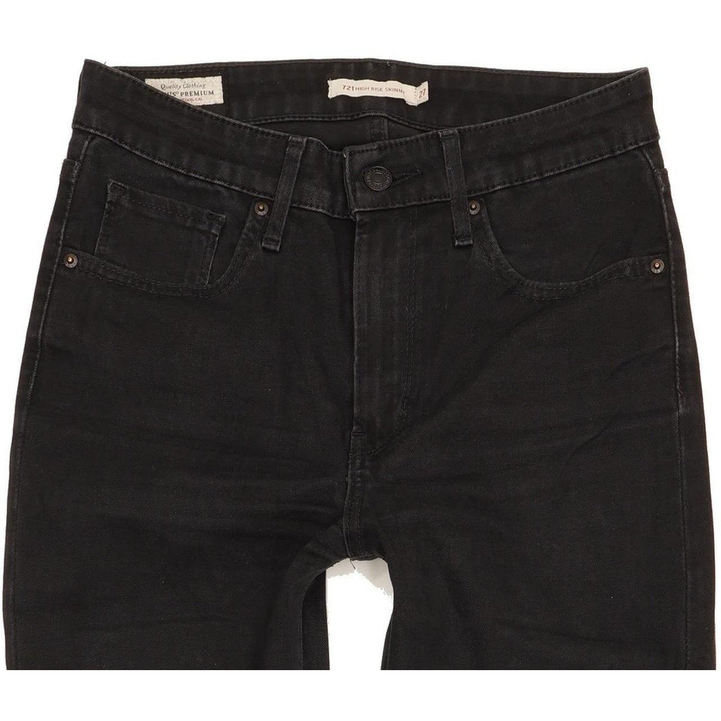 Levi's 721 Black Skinny Regular Stretch Jeans High Waisted W27 L28