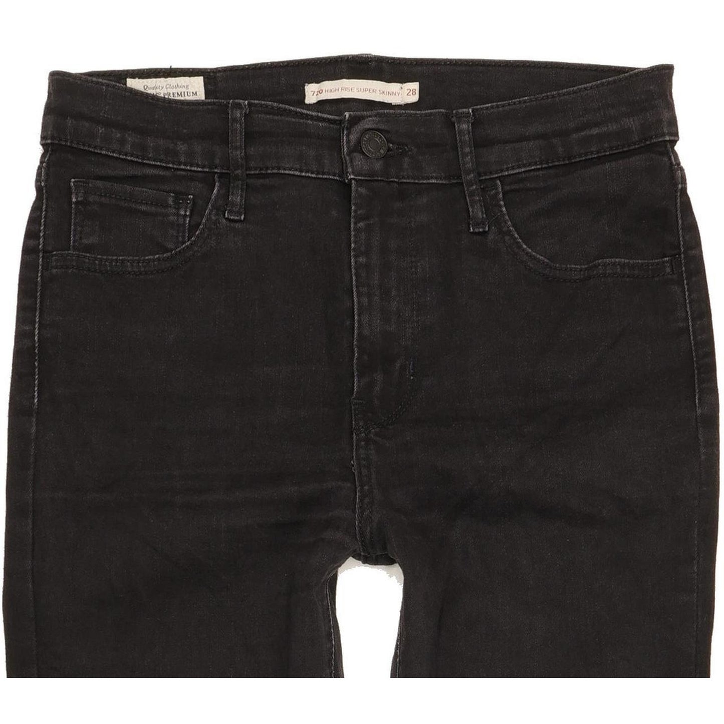 Levi's 720 Women Black Skinny Slim Stretch Jeans W28 L31