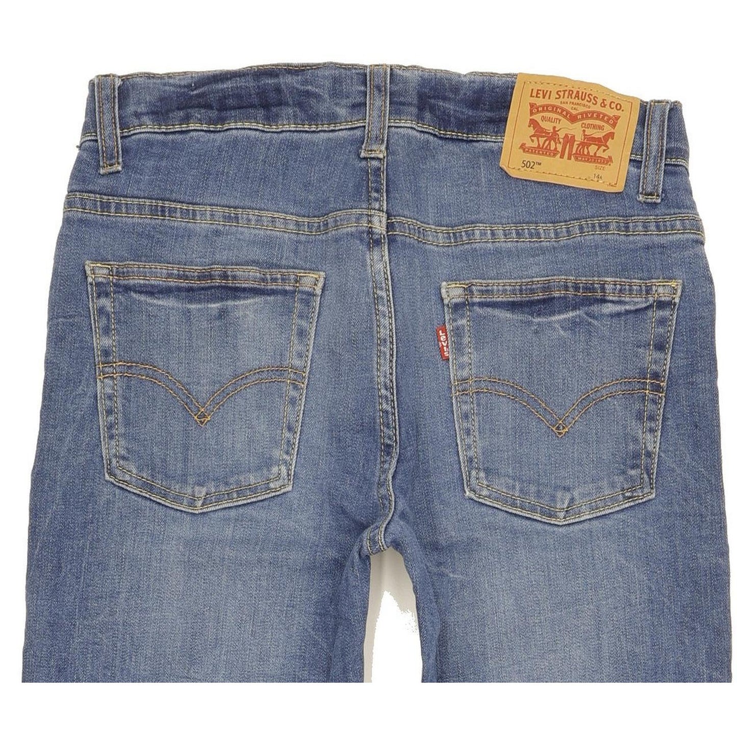 Levi's 502 Kids Blue Tapered Regular Stretch Jeans W26 L30
