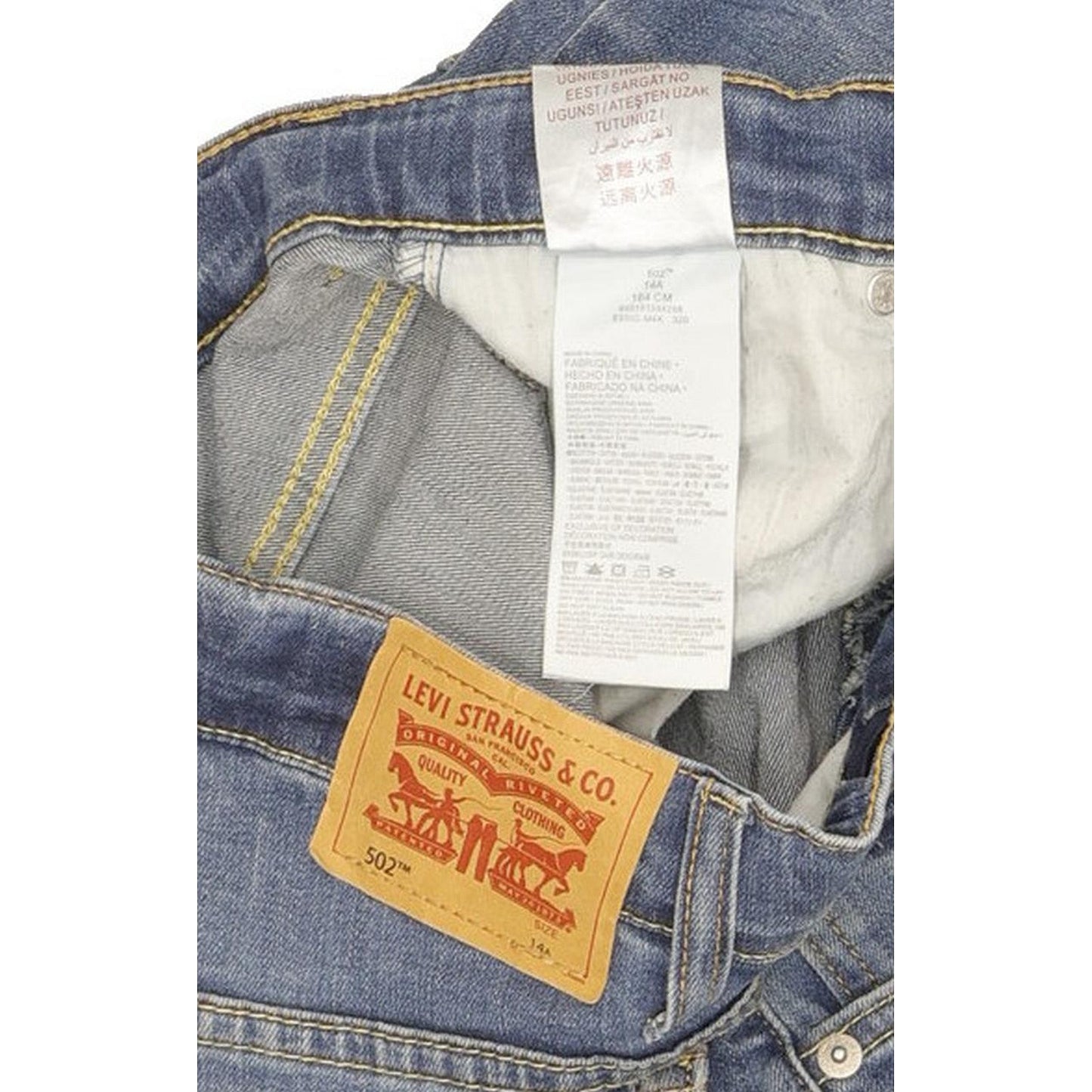 Levi's 502 Kids Blue Tapered Regular Stretch Jeans W26 L30