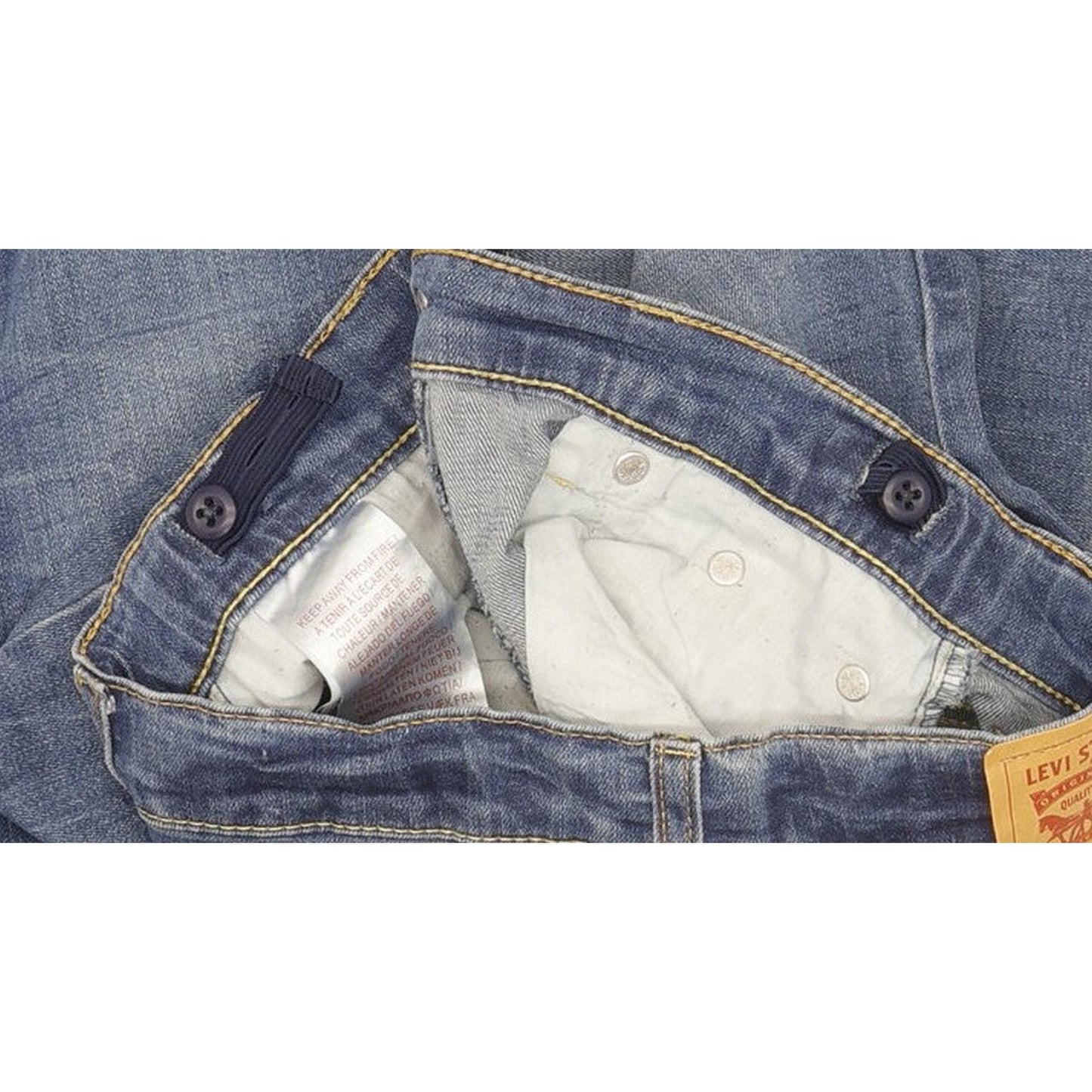 Levi's 502 Kids Blue Tapered Regular Stretch Jeans W26 L30