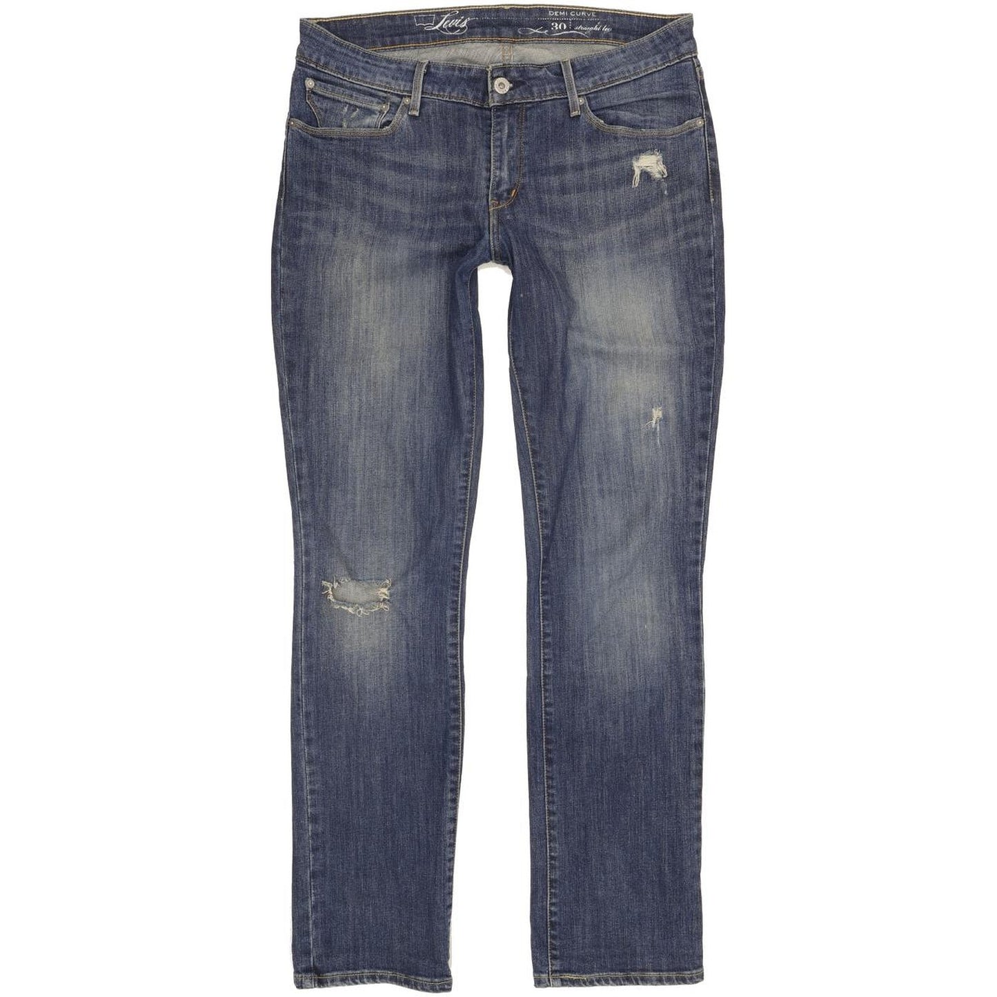 Levi's Demi Curve Women Blue Straight Slim Stretch Jeans W31 L32