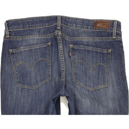 Levi's Demi Curve Women Blue Straight Slim Stretch Jeans W31 L32